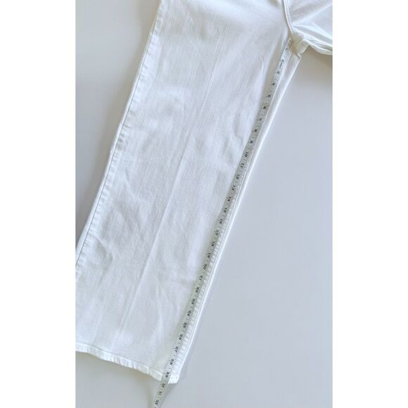 NWT FRAME Denim Le Slim Palazzo High Rise Wide Leg Flare Jeans in White Size 32 - Picture 14 of 15